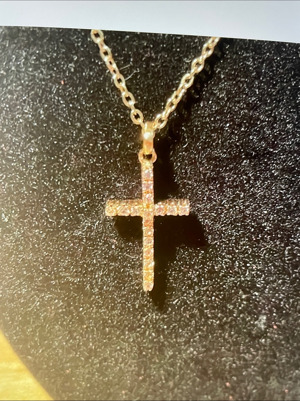 Diamond Gold Cross 14k Yellow gold. Women Jewelry